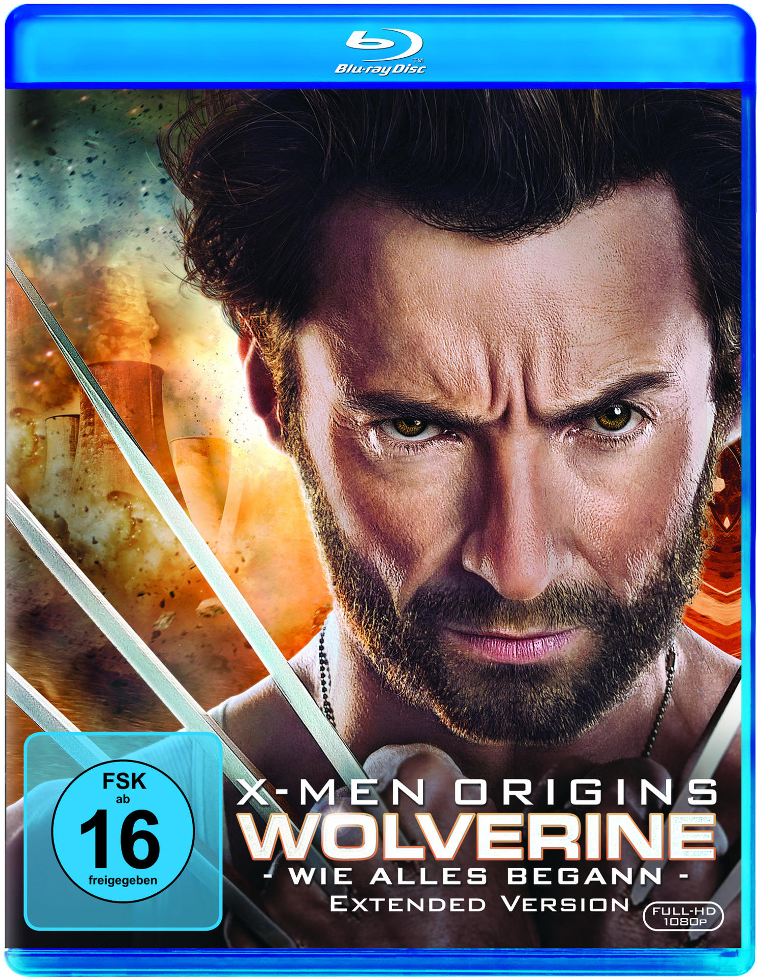 DVD-Cover von X-Men Origins: Wolverine mit dem Gesicht von Hugh Jackman.