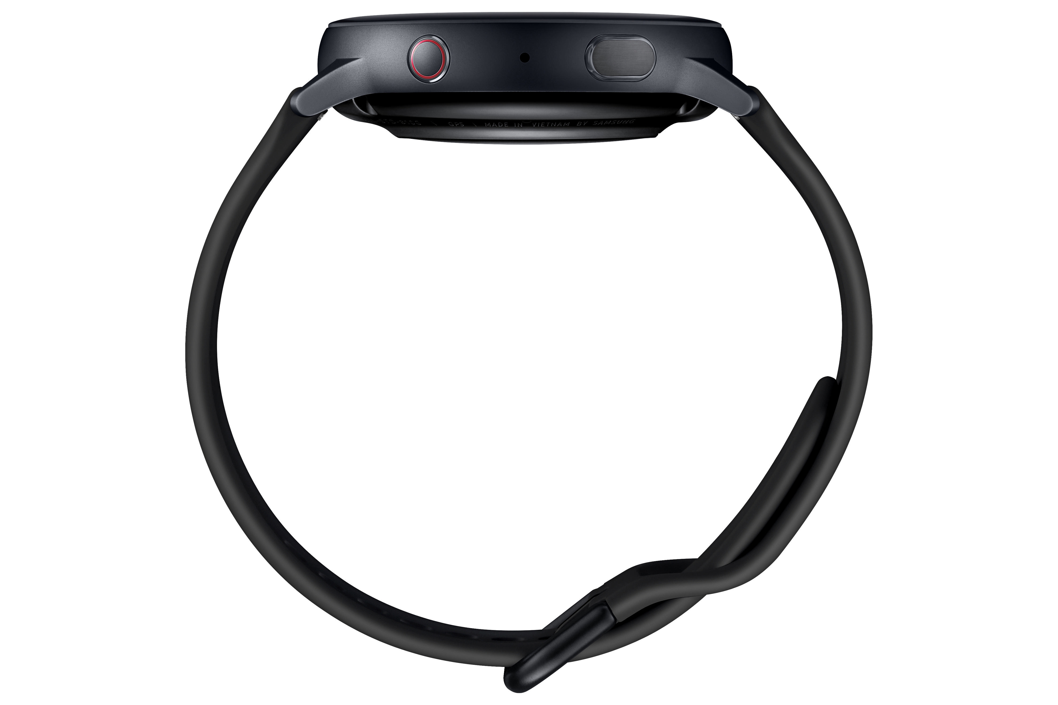 SAMSUNG Galaxy Watch Active2 44 mm LTE Smartwatch Aluminium Fluorkautschuk-Armband, M/L, Aqua Black
