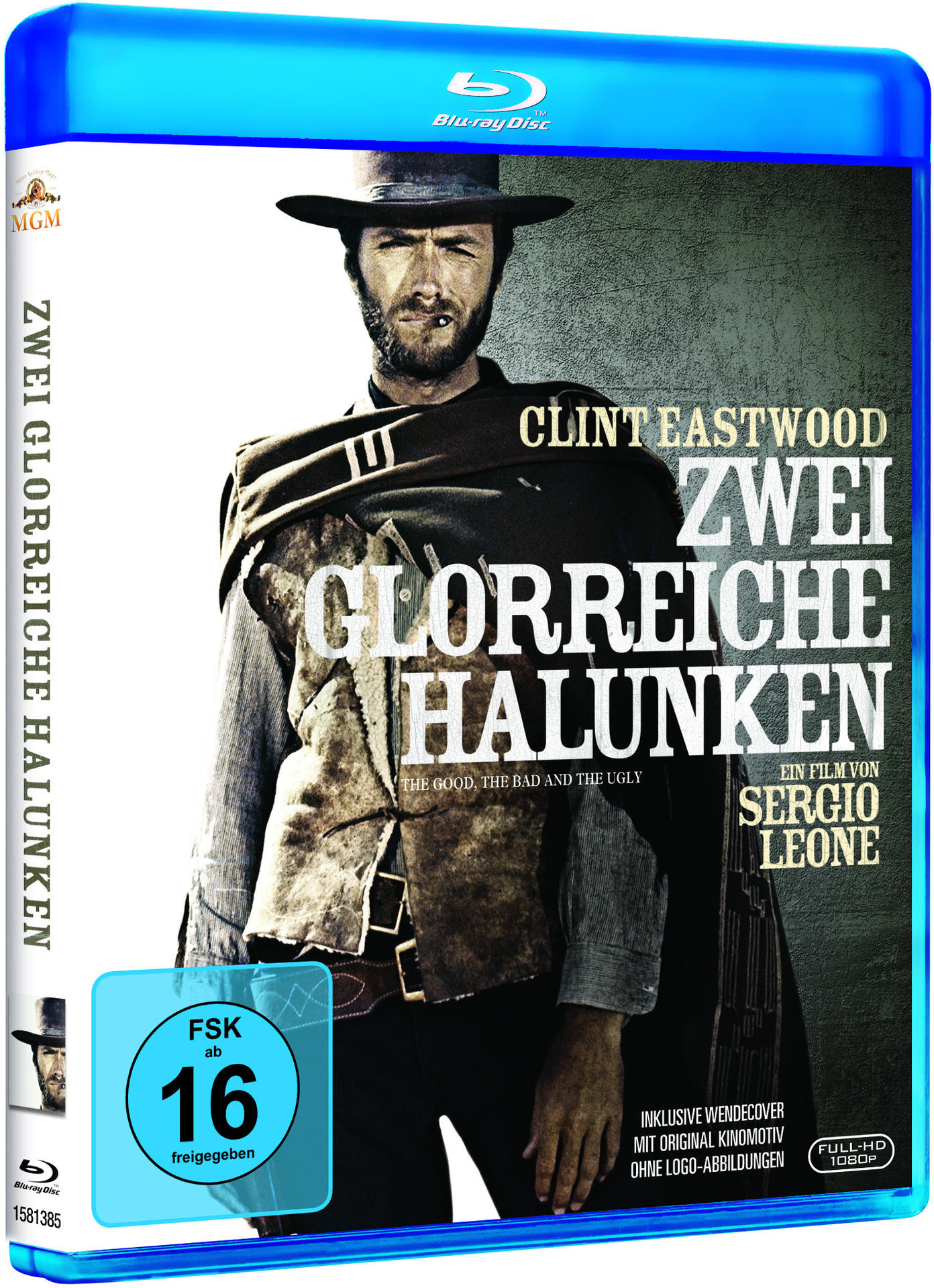 Eine Blu-ray-Hülle mit einem Mann mit Hut und dunkler Kleidung.