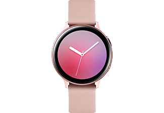 SAMSUNG Galaxy Watch Active2 44 mm LTE Smartwatch Aluminium Fluorkautschuk-Armband, M/L, Pink Gold