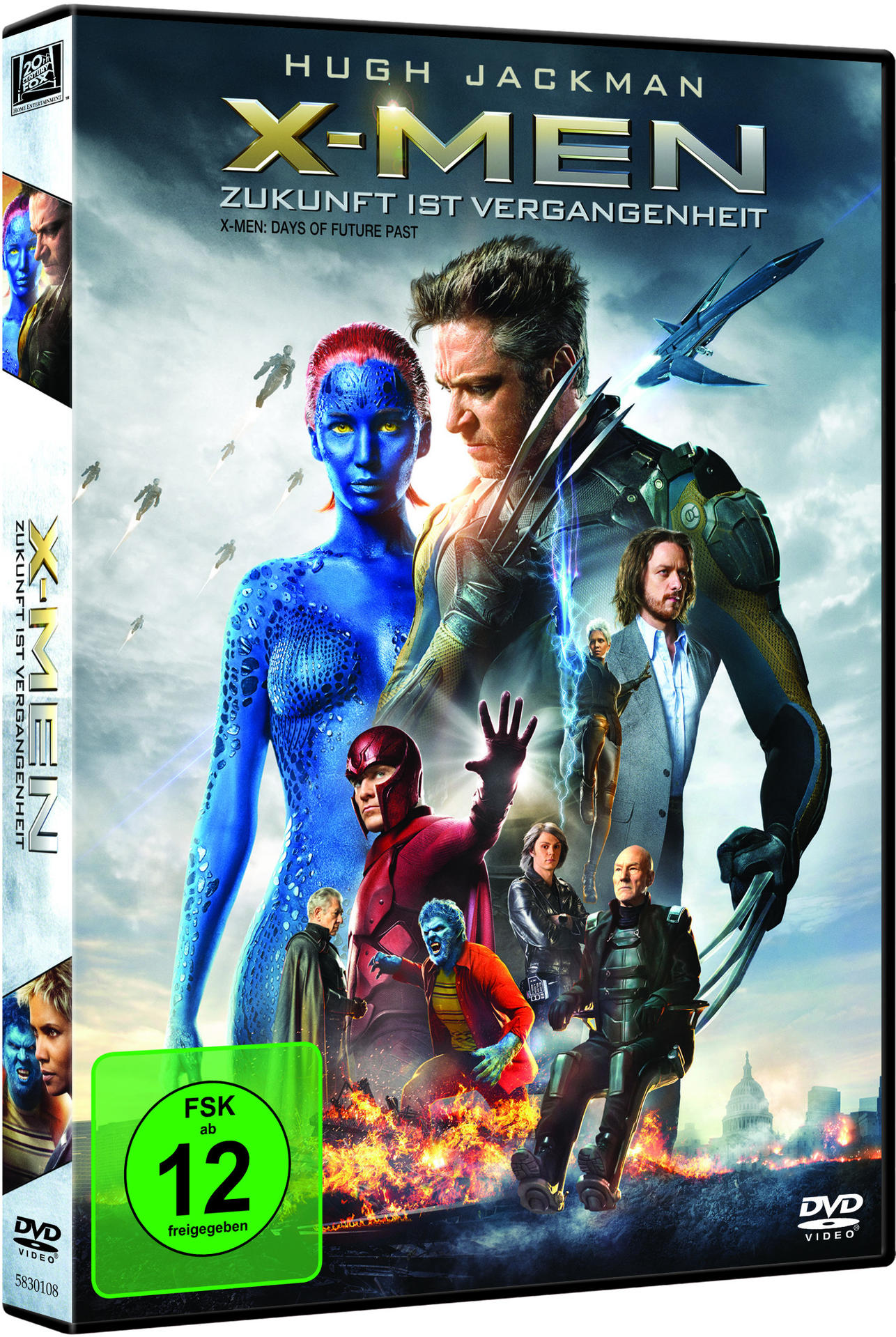 DVD-Cover von X-Men: Zukunft ist Vergangenheit, mit Charakteren in Action-Posen.