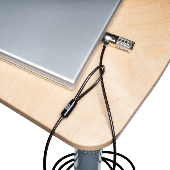 Kensington Pack de 25 candados de combinación seriados para portátil: plateado cable antirrobo