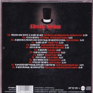 Eine CD-Hülle mit Text. Ein schwarzer Zylinder und ein Schnurrbart sind oben.