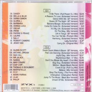 Rückseite einer Musik-CD mit Trackliste.