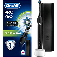 ORAL-B Cross Action Black 750 Pro1 inkl. Reiseetui Elektrische Zahnbürste Black