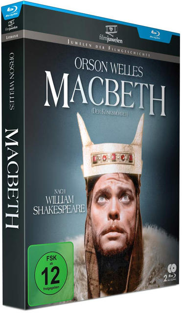 Blu-ray Hülle für den Film Macbeth, mit Orson Welles.