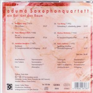 Adumá Saxophonquartett - Ein Rot Tönt Den Raum  - (CD)