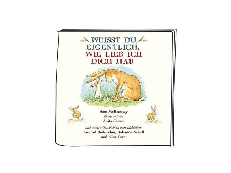 Buchcover: Weißt du eigentlich, wie lieb ich dich hab. Zwei Hasen, einer groß, einer klein.