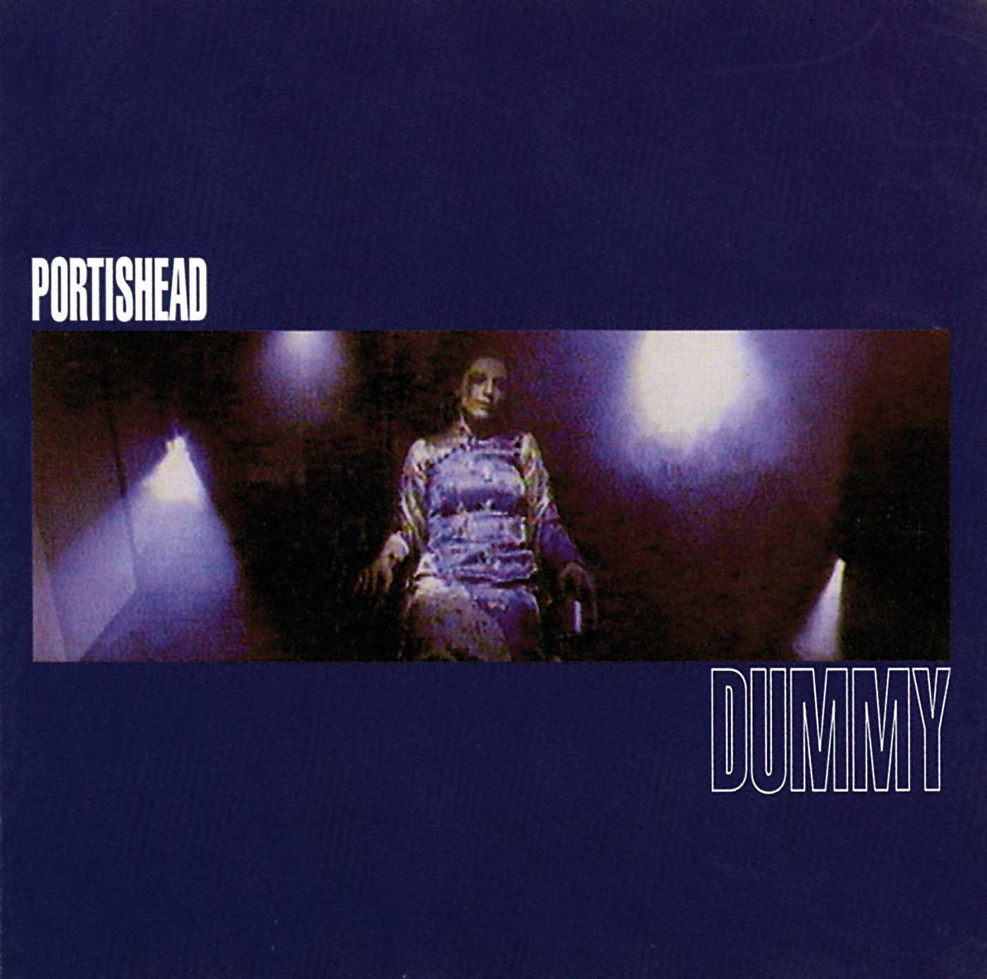 Album cover: woman in blue dress. Text: Portishead, Dummy.