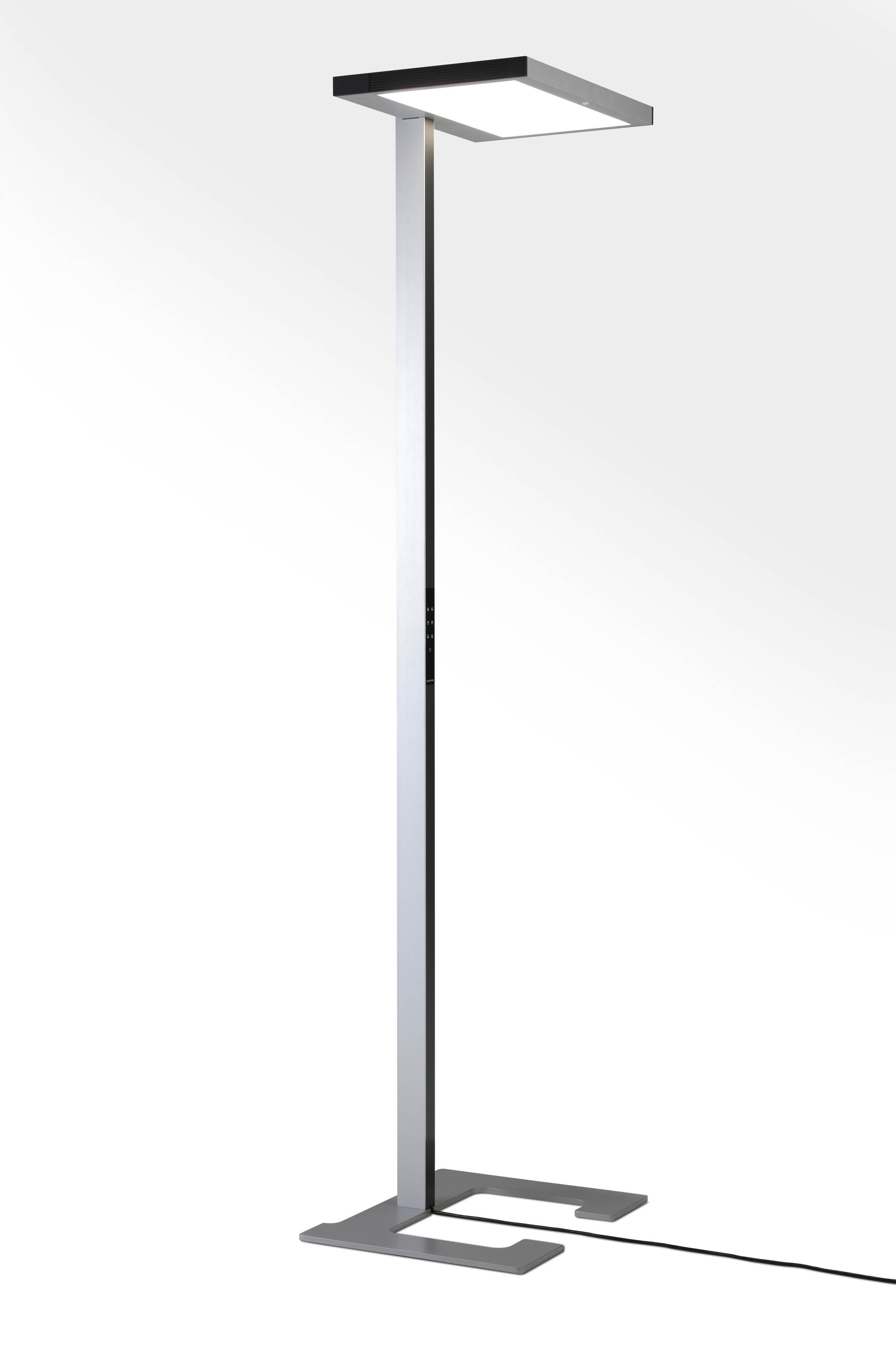 LUCTRA Vitawork12 Sym. Mit Sensorik Stehleuchte, Silber/Schwarz