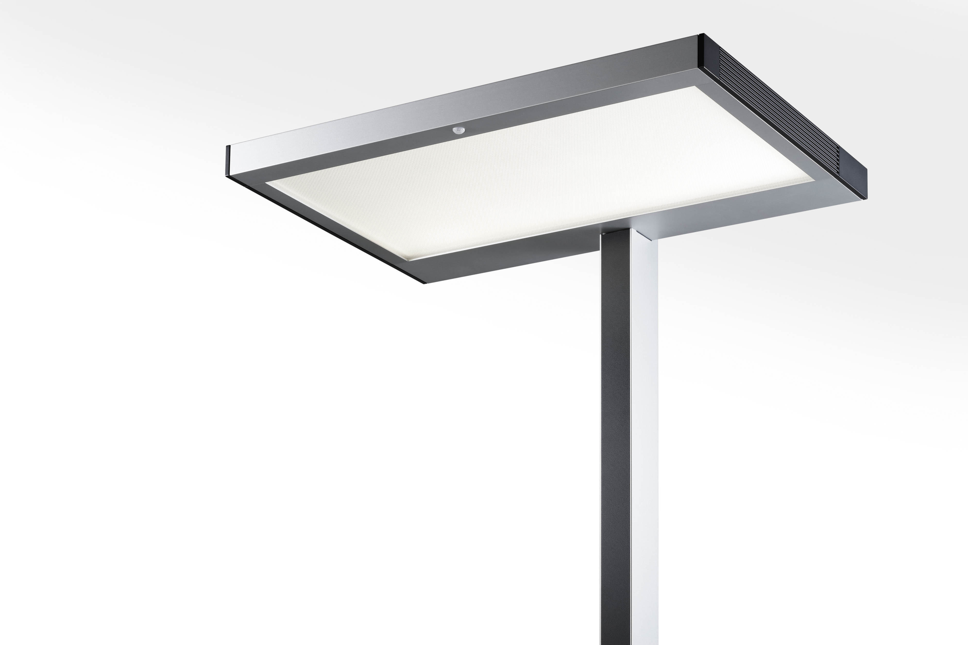 LUCTRA Viawork 7 Sym. Mit Sensorik Stehleuchte, Silber/Schwarz