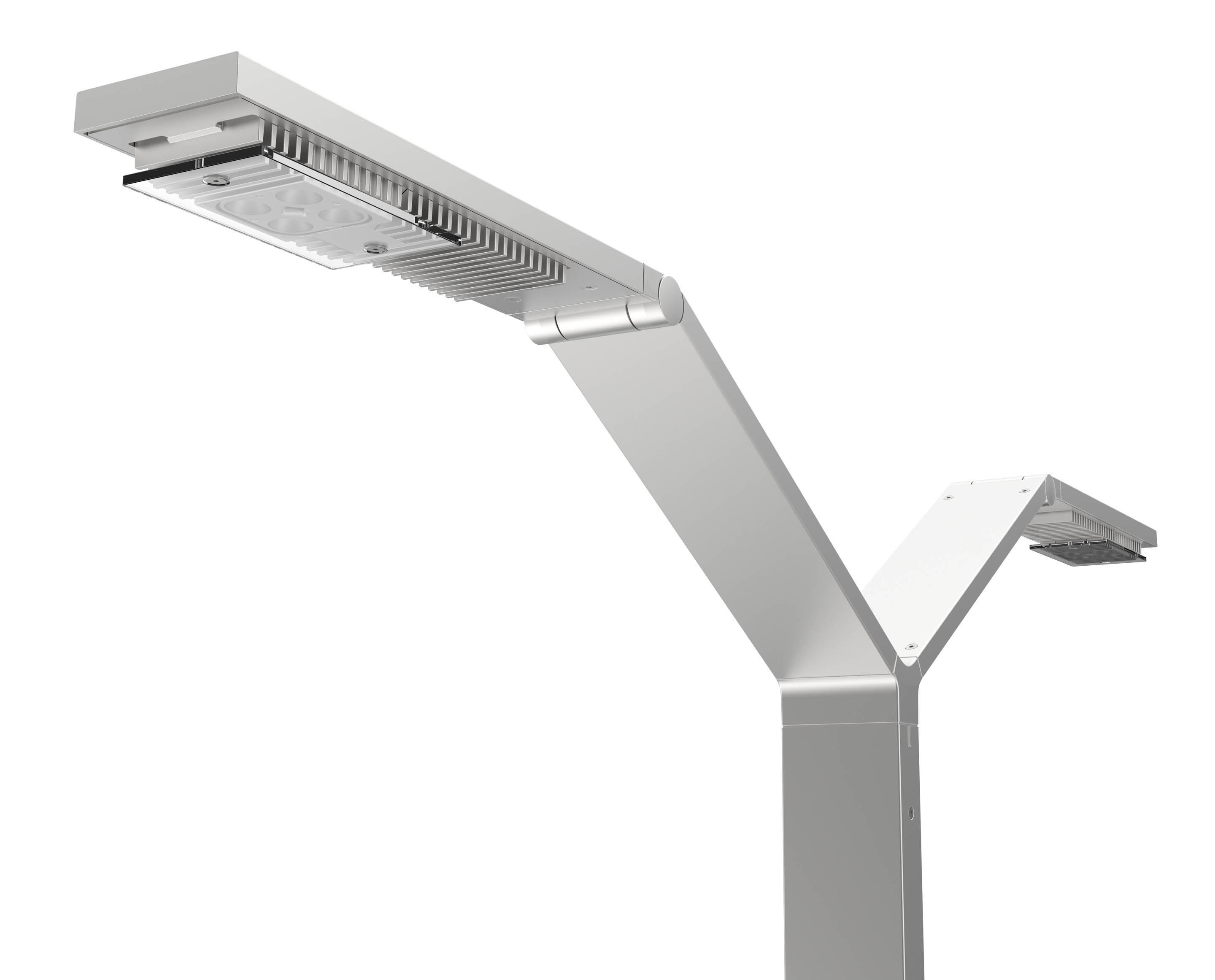 LUCTRA Floor Twin Linear Stehleuchte, Aluminium