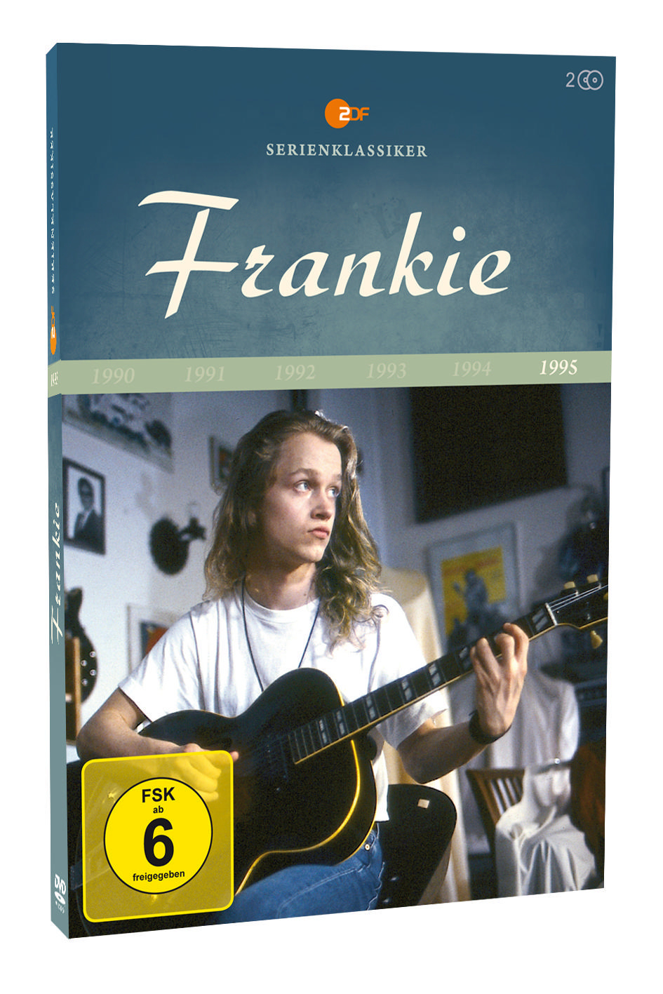 Eine DVD-Hülle mit einem jungen Mann, der eine schwarze Gitarre spielt.
