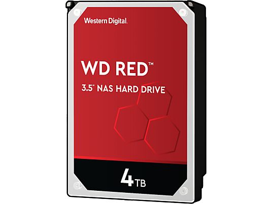 WESTERN DIGITAL WD Red NAS Hard Drive - Disco rigido (HDD, 4 TB, Argento/Nero)