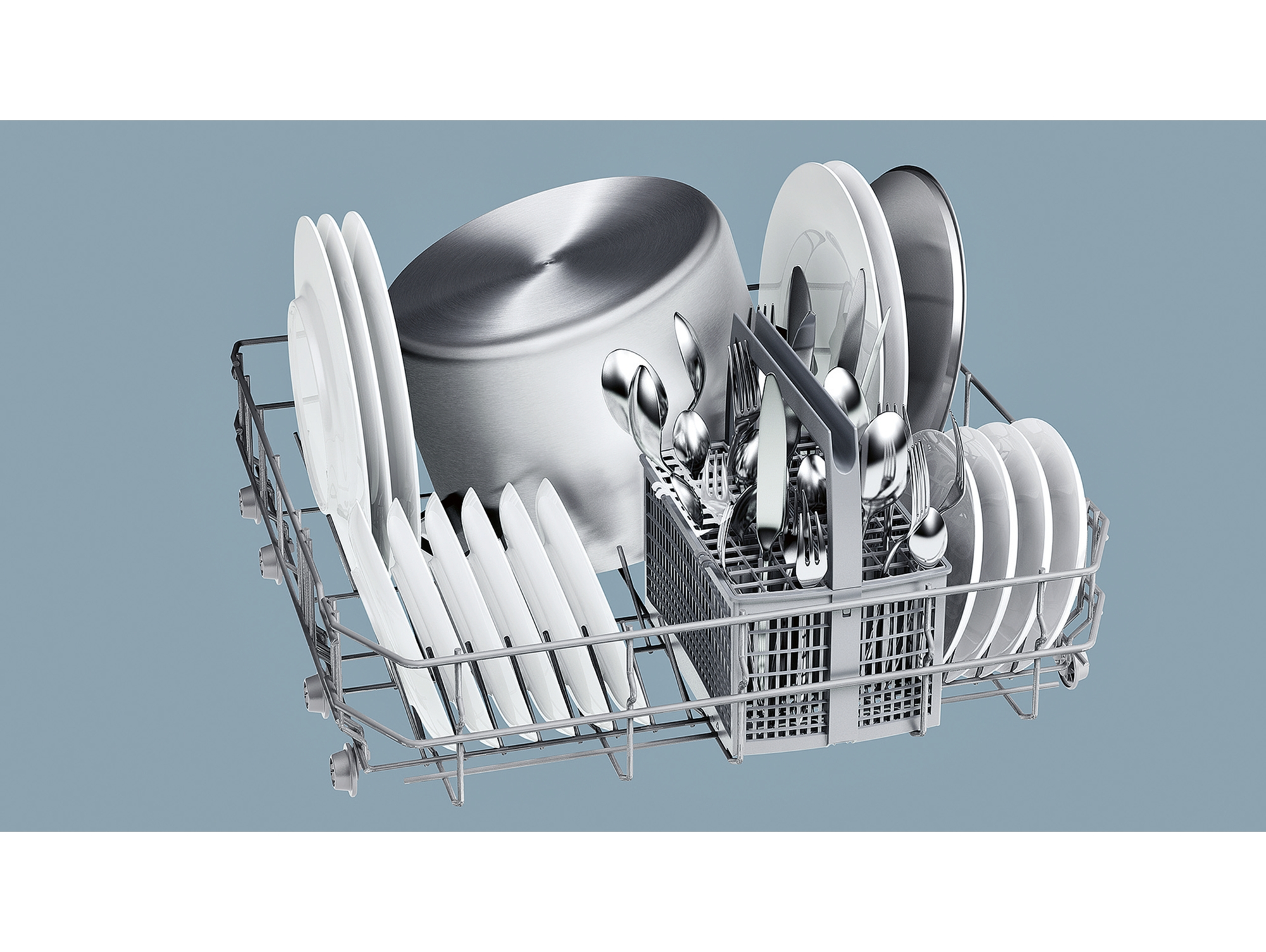 Lavavajillas - Siemens SN64D002EU, Inox, 60 CM