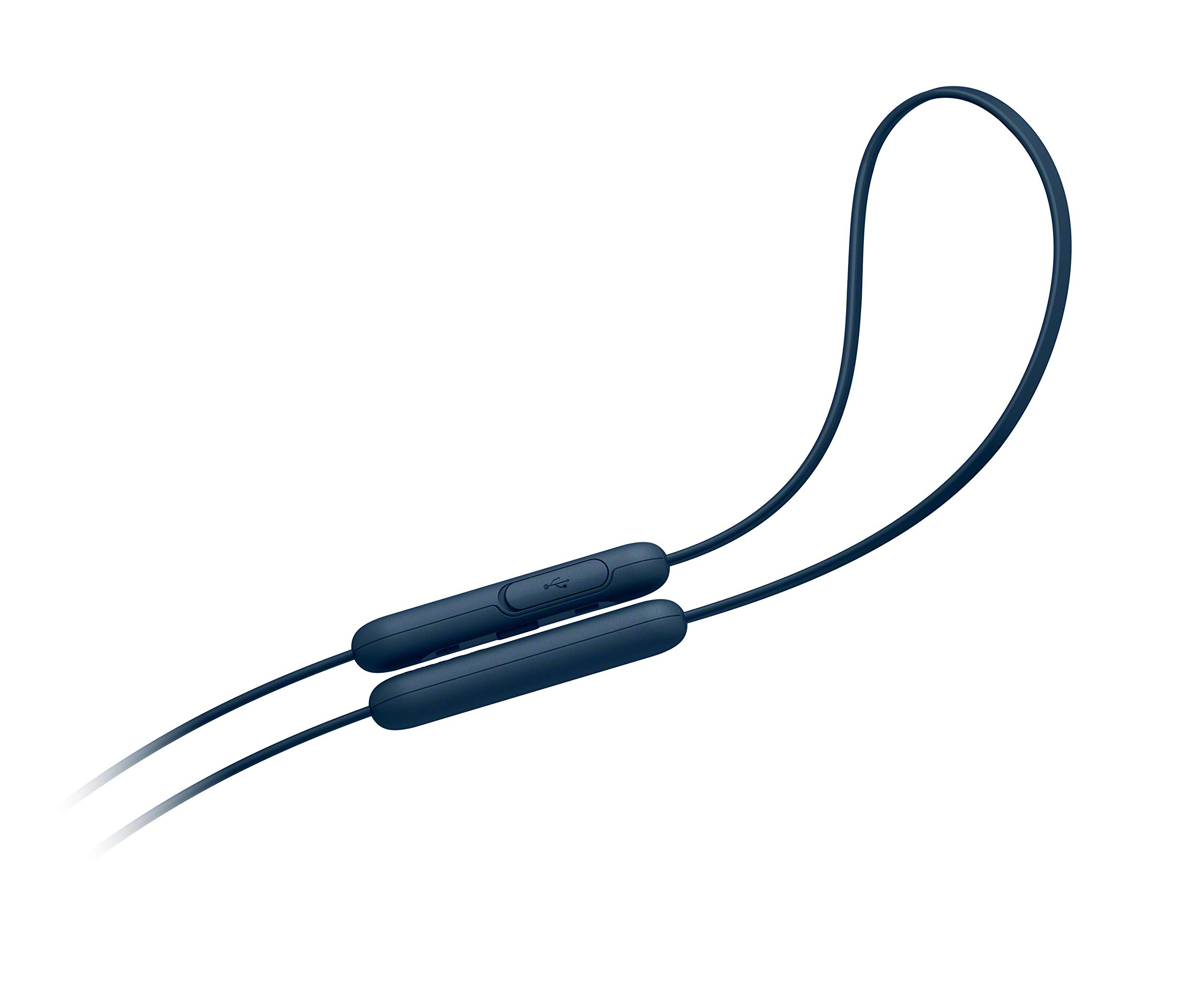 Auriculares inalámbricos - Sony WI-XB400, De botón, Bluetooth, Cancelación ruido, Autonomía 15h, Azul