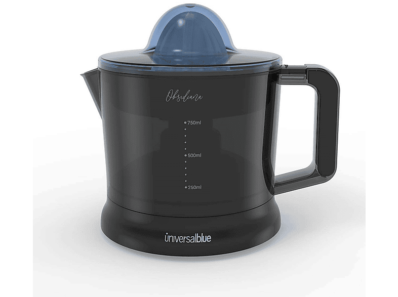 Exprimidor - Universal Blue UOEXVASO40, 750ml, 40W, 2 conos, 2 filtros ajustables, Negro