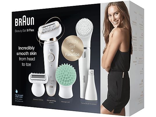 BRAUN Silk-épil 9 Flex 9300 3D Beautyset + FaceSpa Epilator