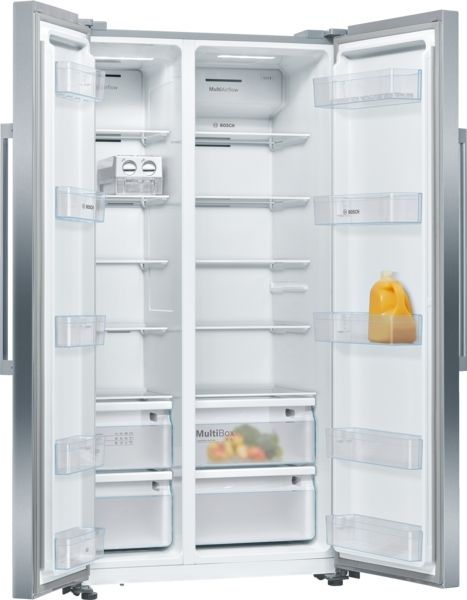 Frigorífico americano - Bosch, KAN93VIFP, 560 l, 181 l, 371 l, No Frost, Independiente, 42 dB, Inox