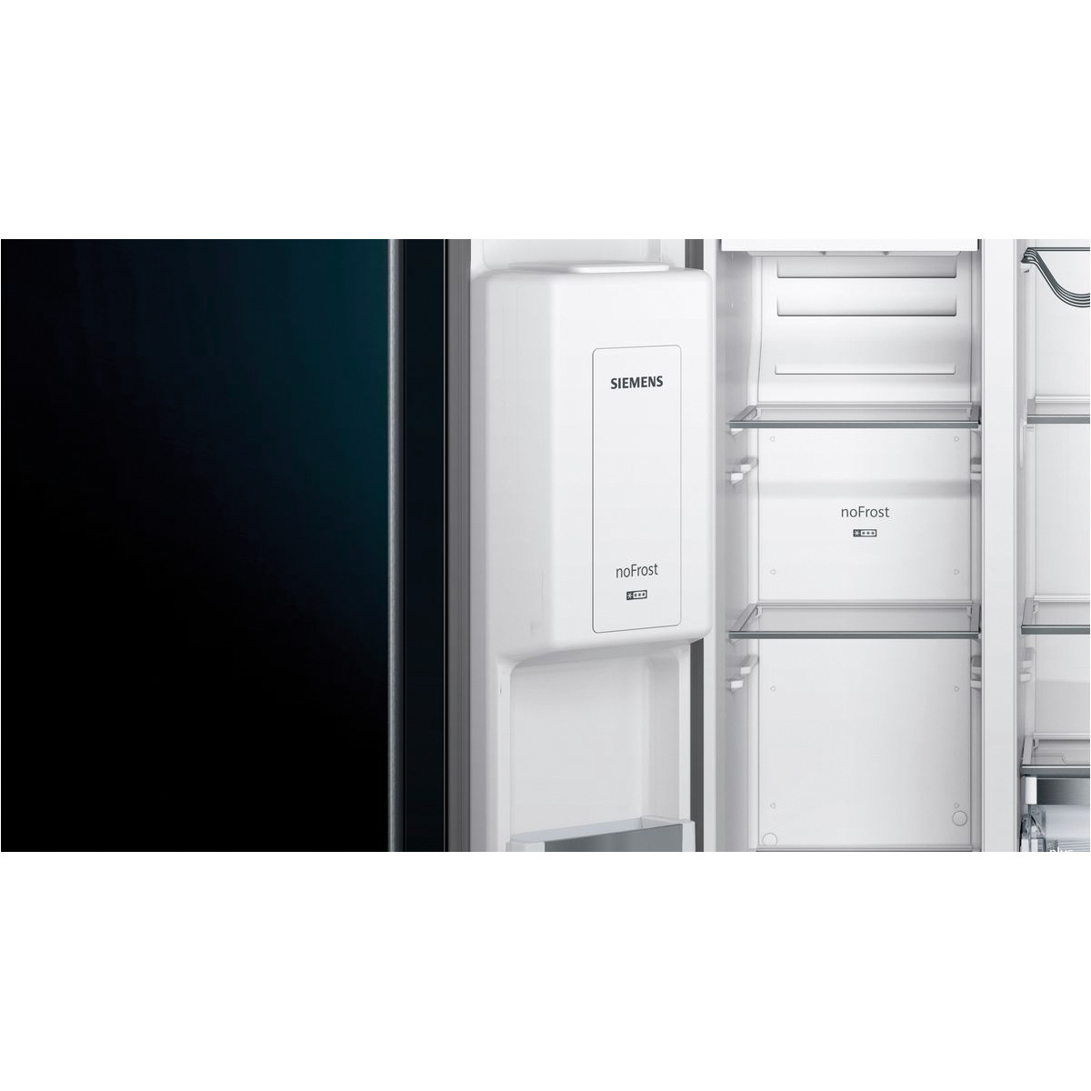 Frigorífico americano - Siemens KA92DHXFP, 540 l, 173 l, 367 l, No Frost, Independiente, 42 dB, Negro