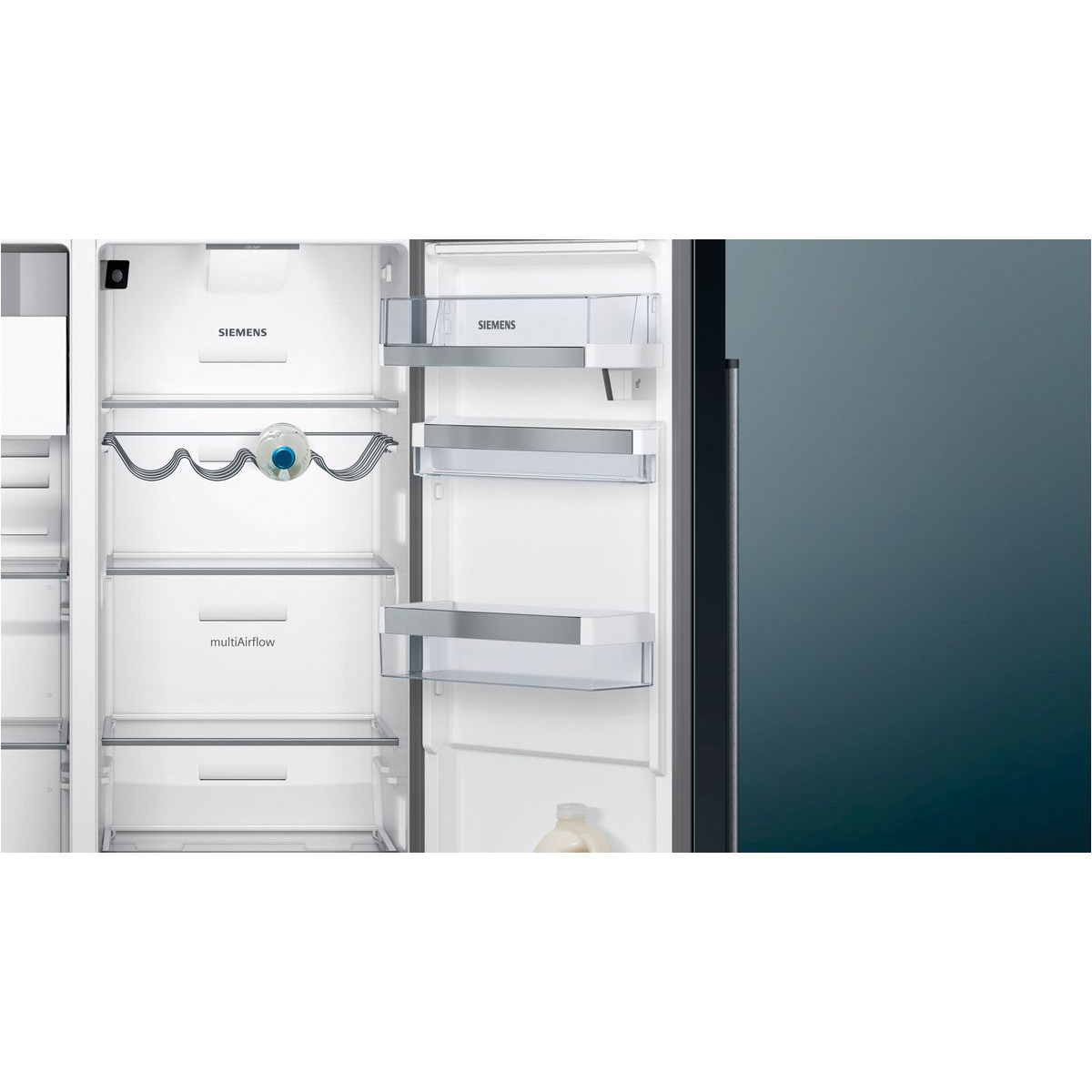 Frigorífico americano - Siemens KA92DHXFP, 540 l, 173 l, 367 l, No Frost, Independiente, 42 dB, Negro