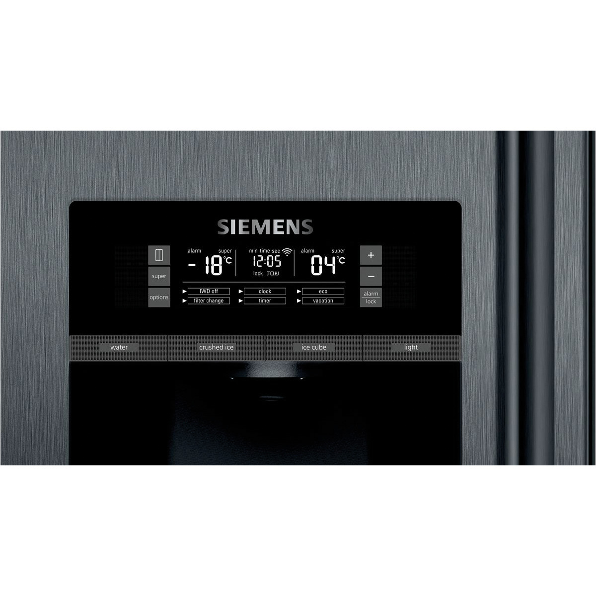 Frigorífico americano - Siemens KA92DHXFP, 540 l, 173 l, 367 l, No Frost, Independiente, 42 dB, Negro