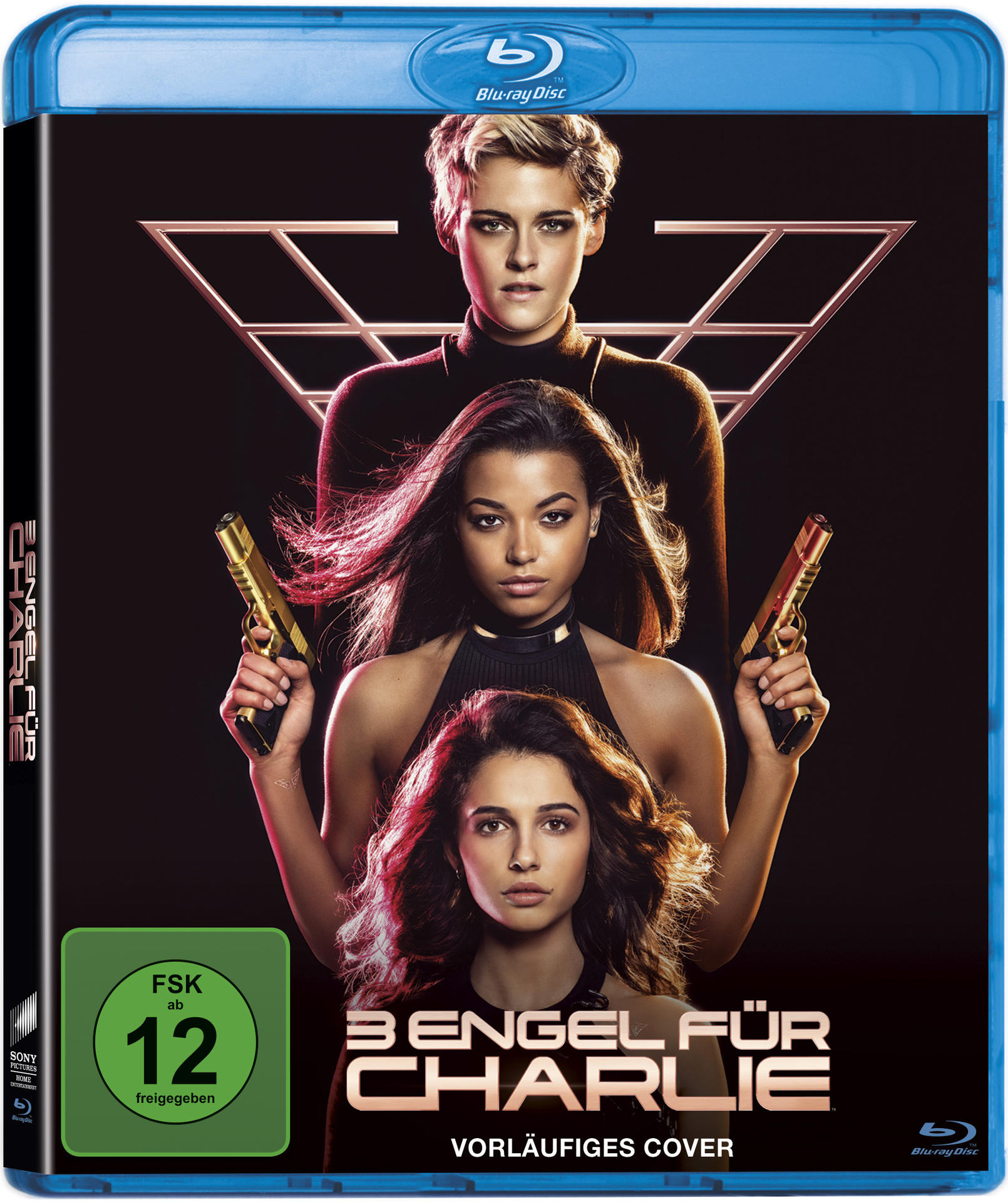 DVD-Cover für '3 Engel für Charlie' mit drei posierenden Frauen. Es ist eine Blu-ray Disc.