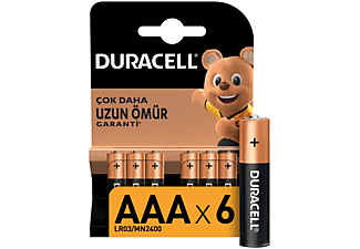 DURACELL 6'lı AAA Basic İnce Kalem Pil