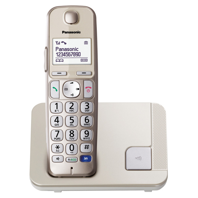 Teléfono - Panasonic KX-TGE 210SPM con Manos libres, Teclas grandes, Bloqueo e identificador de llamada