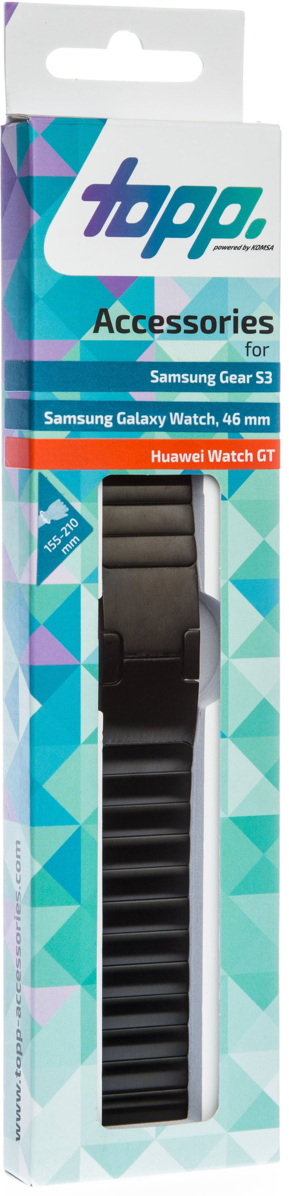 TOPP Metall, Ersatz-/Wechselarmband, Schwarz