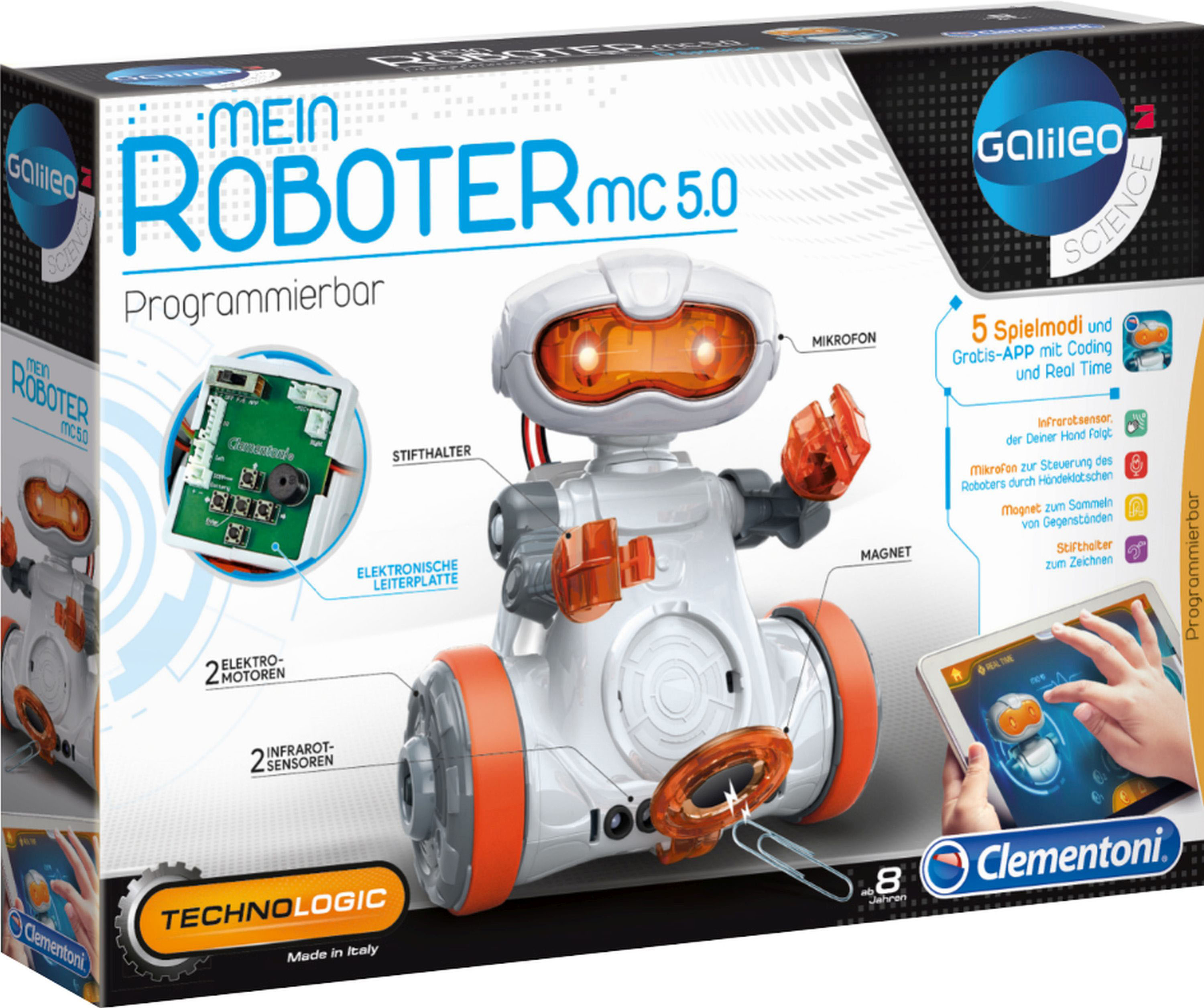 GALILEO Galileo - Mein Roboter MC 5 Lernroboter, Weiß/Orange