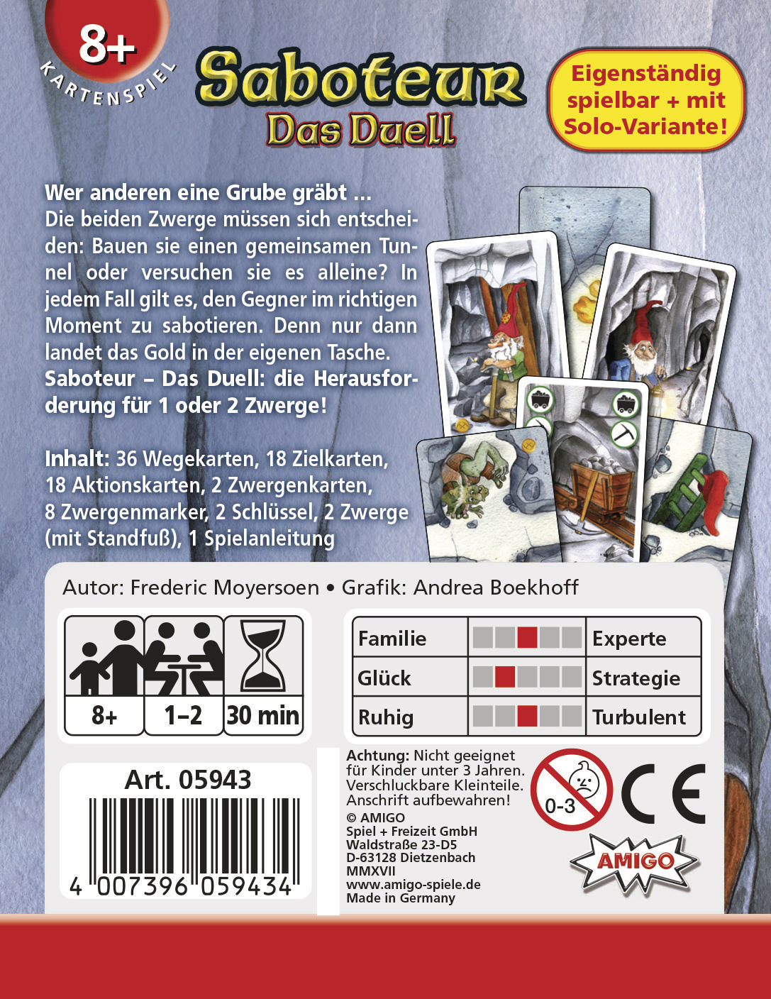 AMIGO 05943 SABOTEUR - DAS DUELL Kartenspiel Mehrfarbig