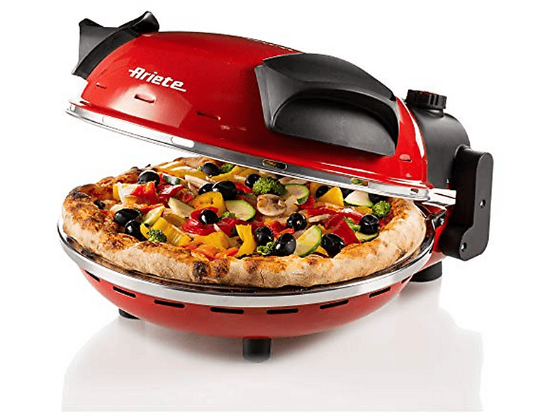 Mini horno - Ariete Da Gennaro, Para pizza, 1200W, Rojo