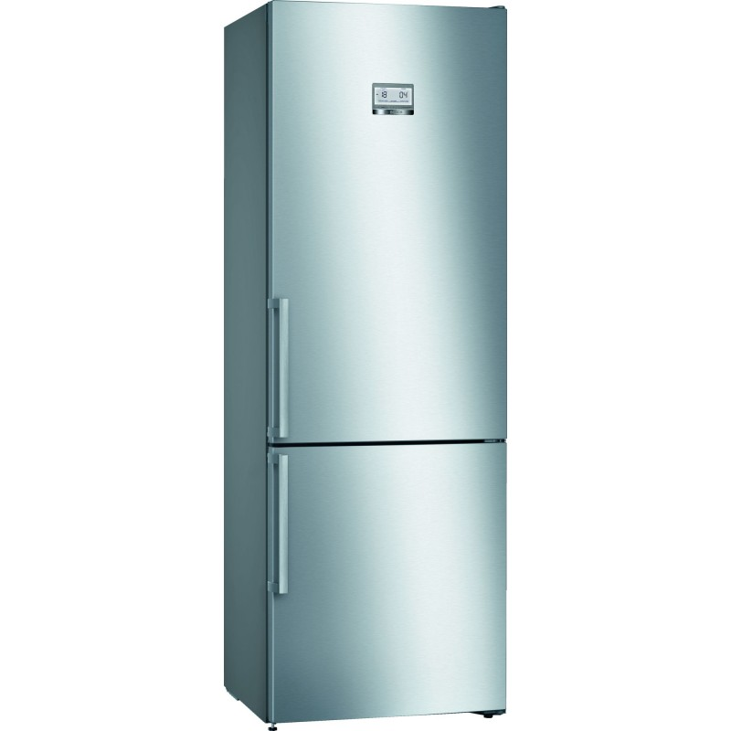 Frigorífico combi - Bosch KGN49AIEP, No Frost, 435 l, Independiente, Cajón VitaFresh Plus, 40 dB, Inox