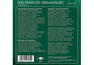 VARIOUS - 500 YEARS OF ORGAN MUSIC VOL. 2  - (CD)