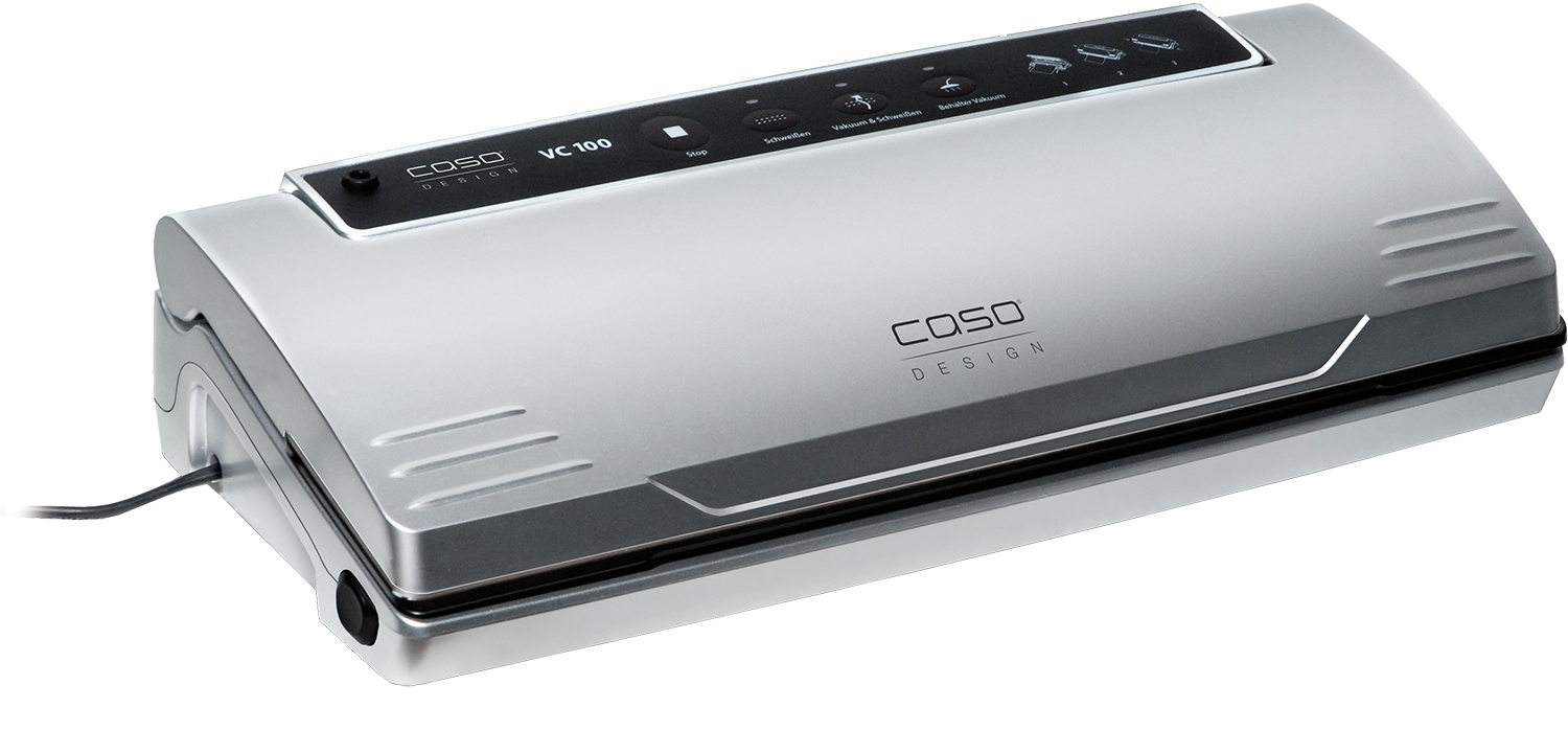 Silver Caso VC 100 vacuum sealer machine.