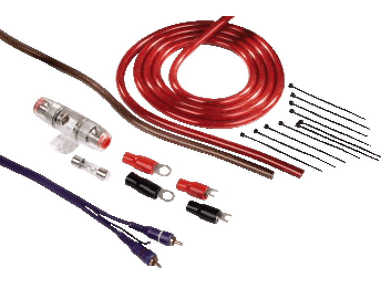 HAMA Power-Kit 10 mm² Endstufenanschluss-Set | Starthilfekabel & Antennenadapter