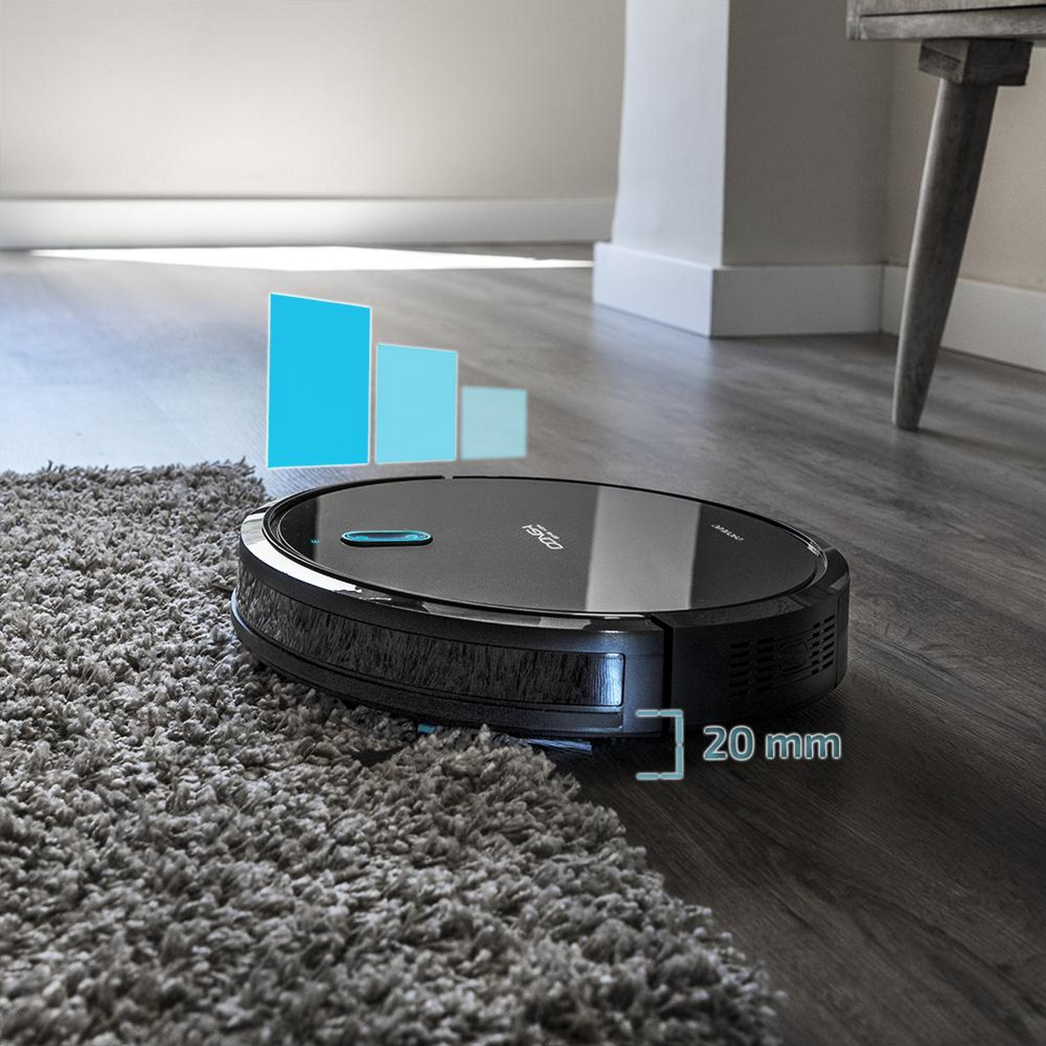 Robot aspirador - Cecotec Conga Serie 1099 Connected, WiFi, App, Programable, 64 dB, Negro