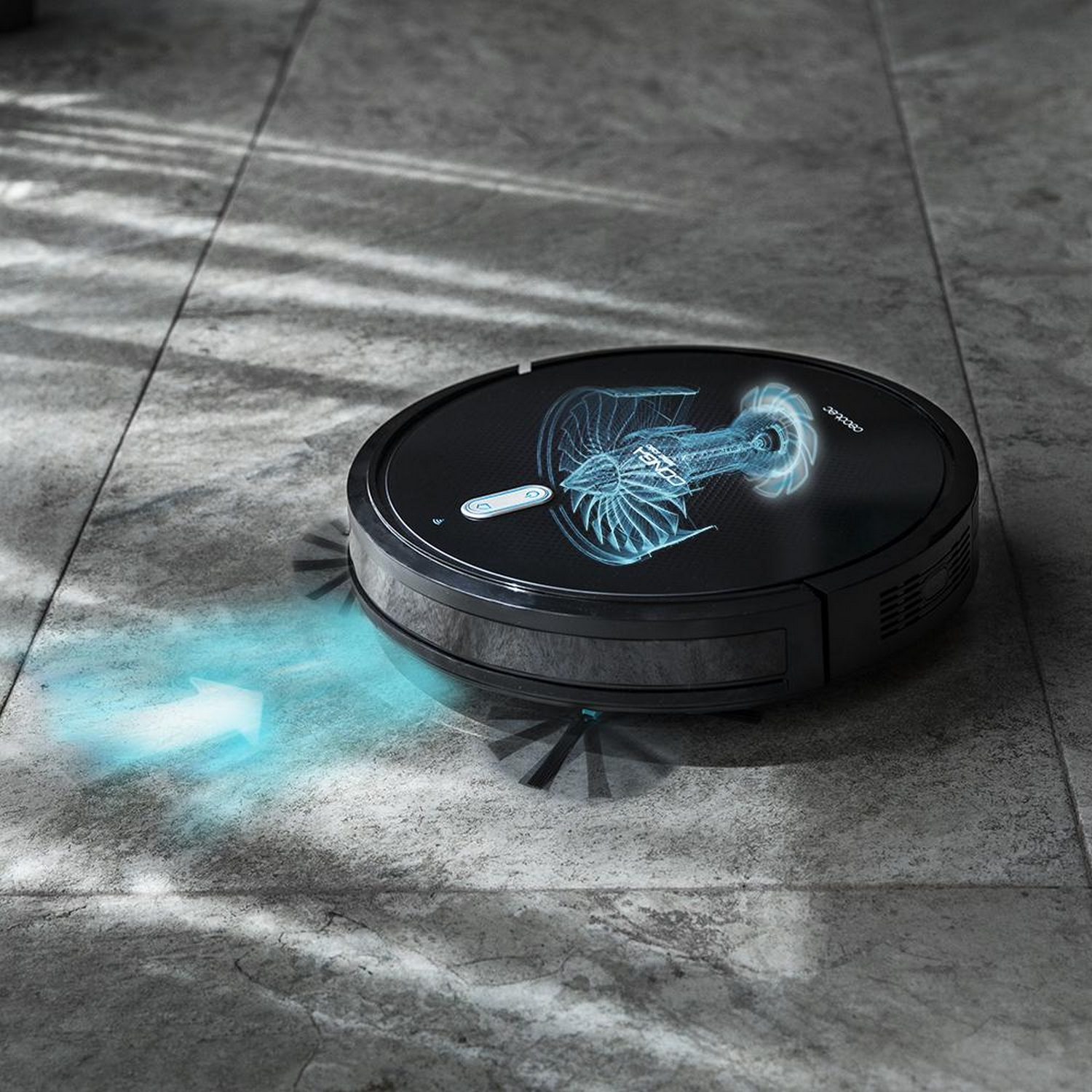 Robot aspirador - Cecotec Conga Serie 1099 Connected, WiFi, App, Programable, 64 dB, Negro