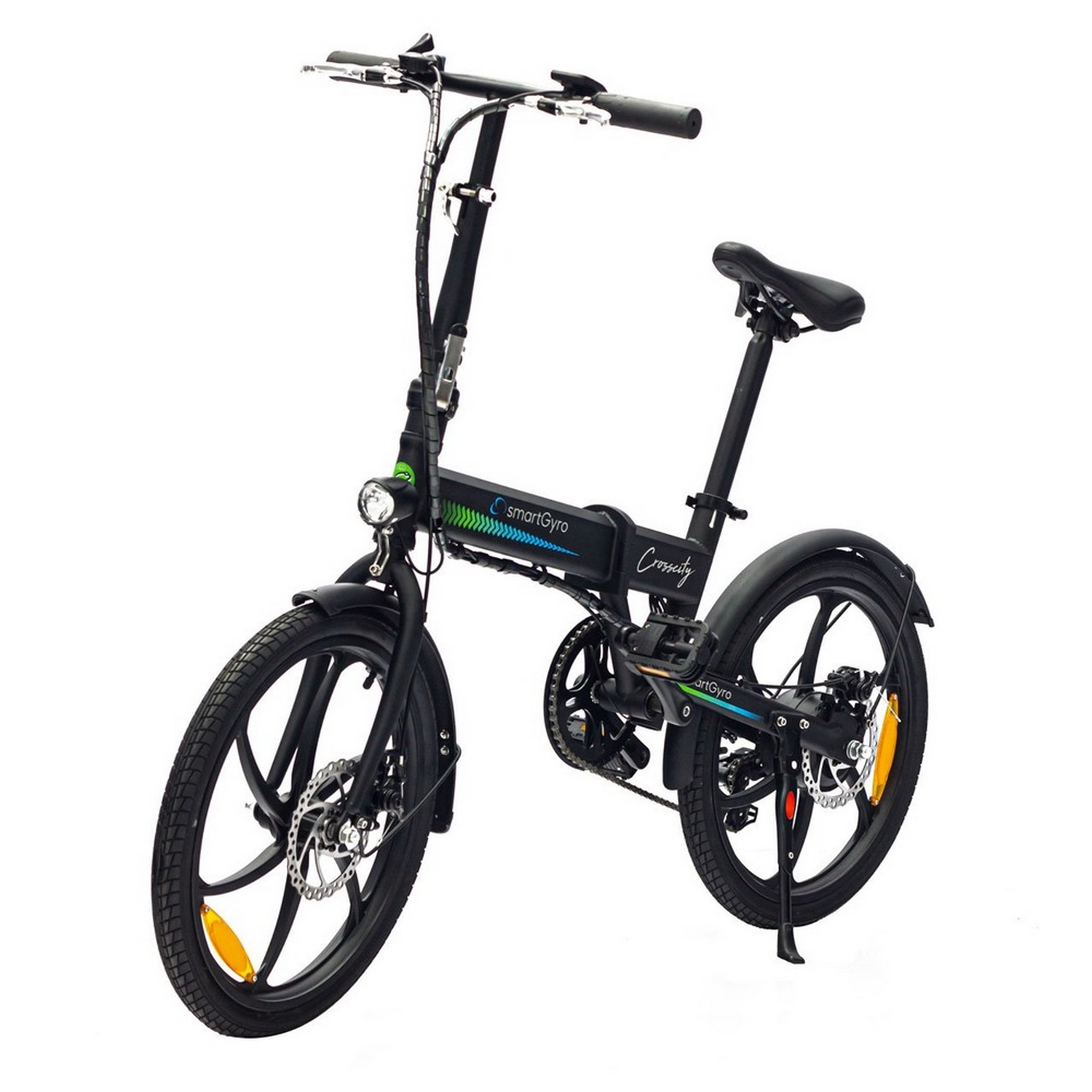 REACONDICIONADO Bicicleta eléctrica - SmartGyro Ebike Crosscity, 250W, 25 km/h, Plegable, Negro