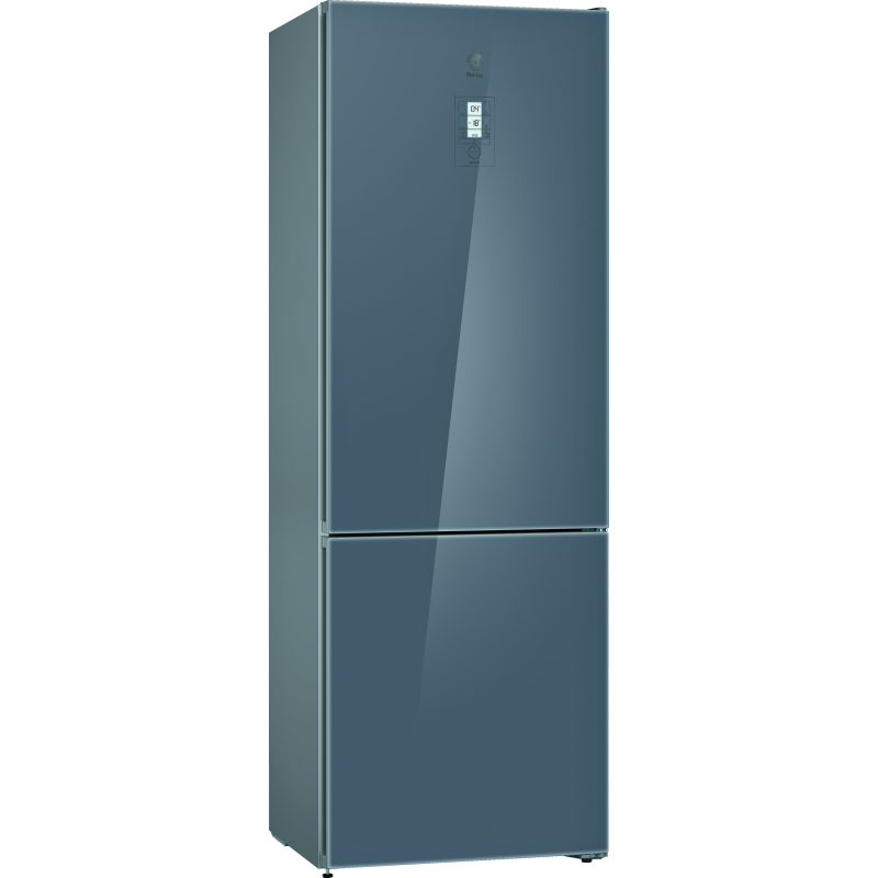 Frigorífico combi - Balay 3KFE778GI Cristal, 435 l, No Frost, Cajón ExtraFresh Comfort, 203 cm, 40 dB, Gris