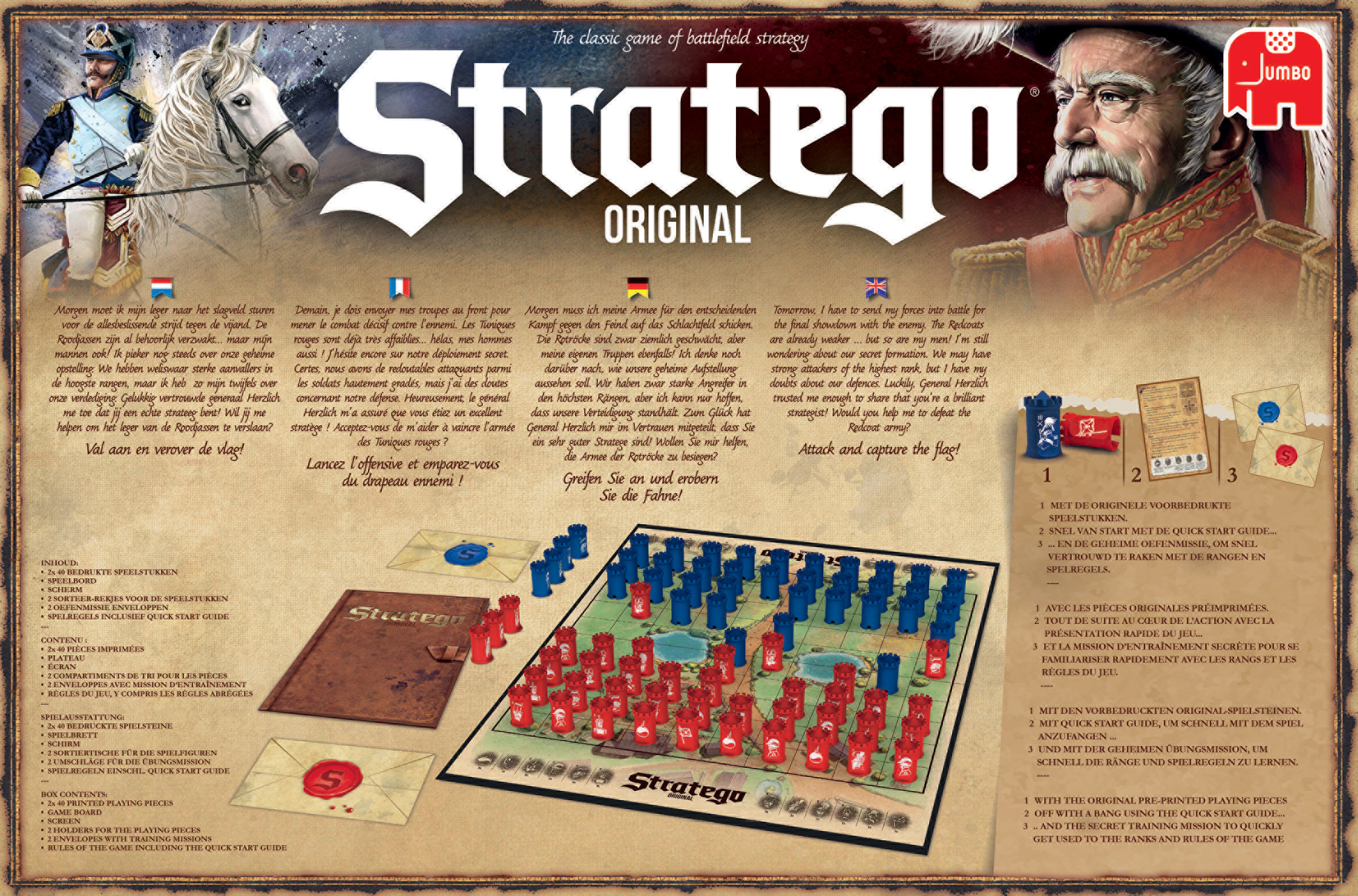 JUMBO Stratego Original Familienspiel Mehrfarbig