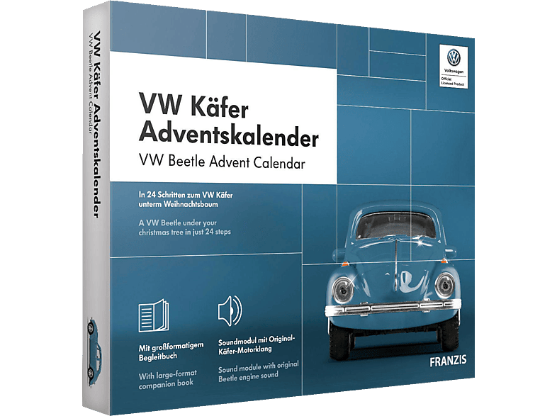 FRANZIS Adventskalender, VW Käfer 2020 Mehrfarbig