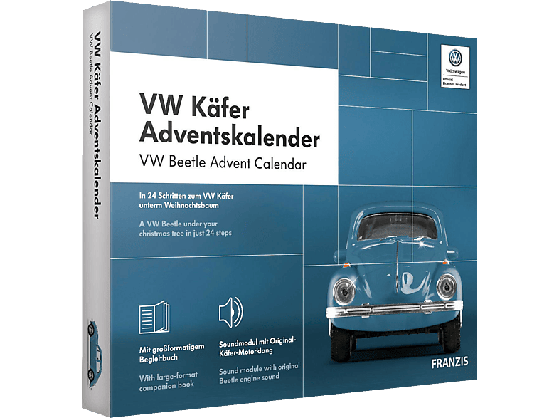 FRANZIS VW Käfer 2020 Adventskalender, Mehrfarbig