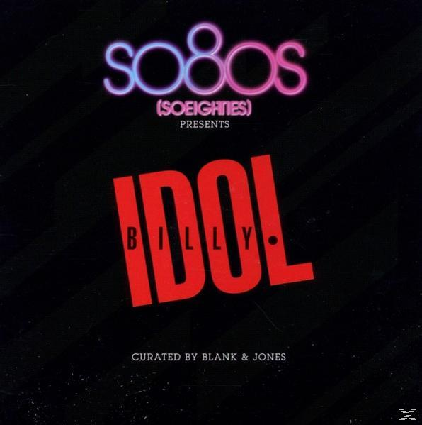 Cover-Art für das Album 'Idol' von Billy Idol in roter Schrift auf schwarzem Hintergrund.