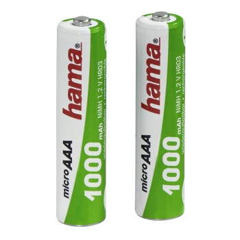 HAMA Ready4Power AAA Micro Akku, 1.2 mAh 2 Stück Ni-MH, Volt, 1000