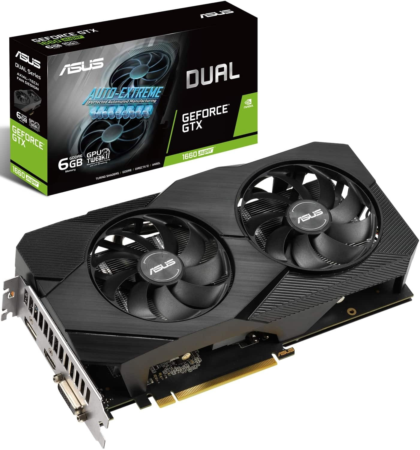 (90YV0DS4-M0NA00) Grafikkarte) (NVIDIA, 6GB Geforce® Advanced Evo GTX 1660 SUPER™ ASUS Dual