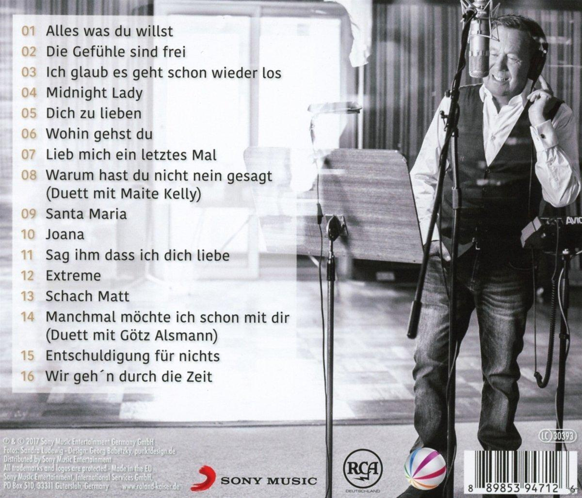 Rückseite einer CD-Hülle mit Songtiteln, einem Mann mit Mikrofon und dem Sony Music-Logo.