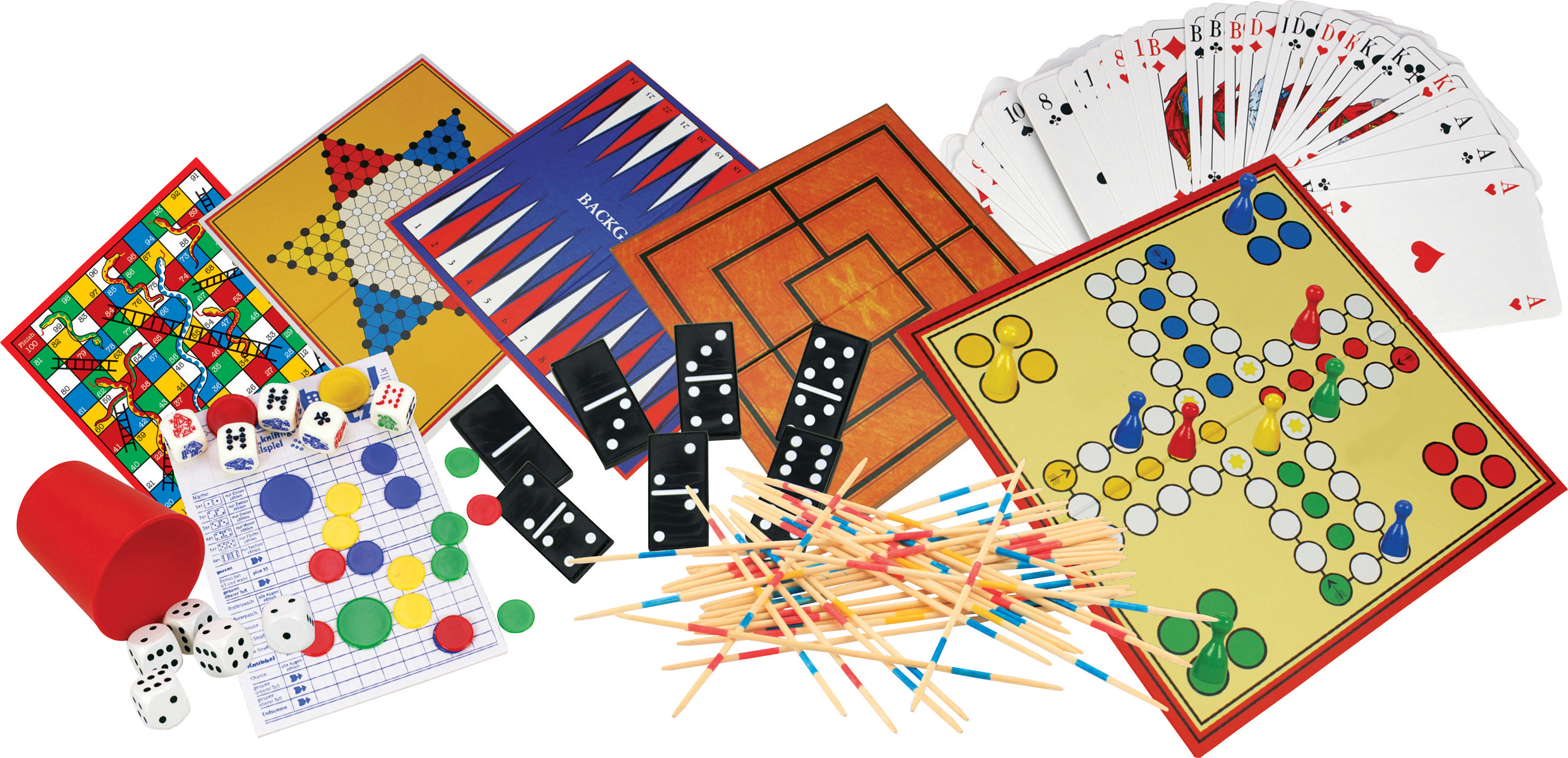 NATURAL GAMES NG Holz-Spielesammlung 200 in 1 Spielesammlung Mehrfarbig