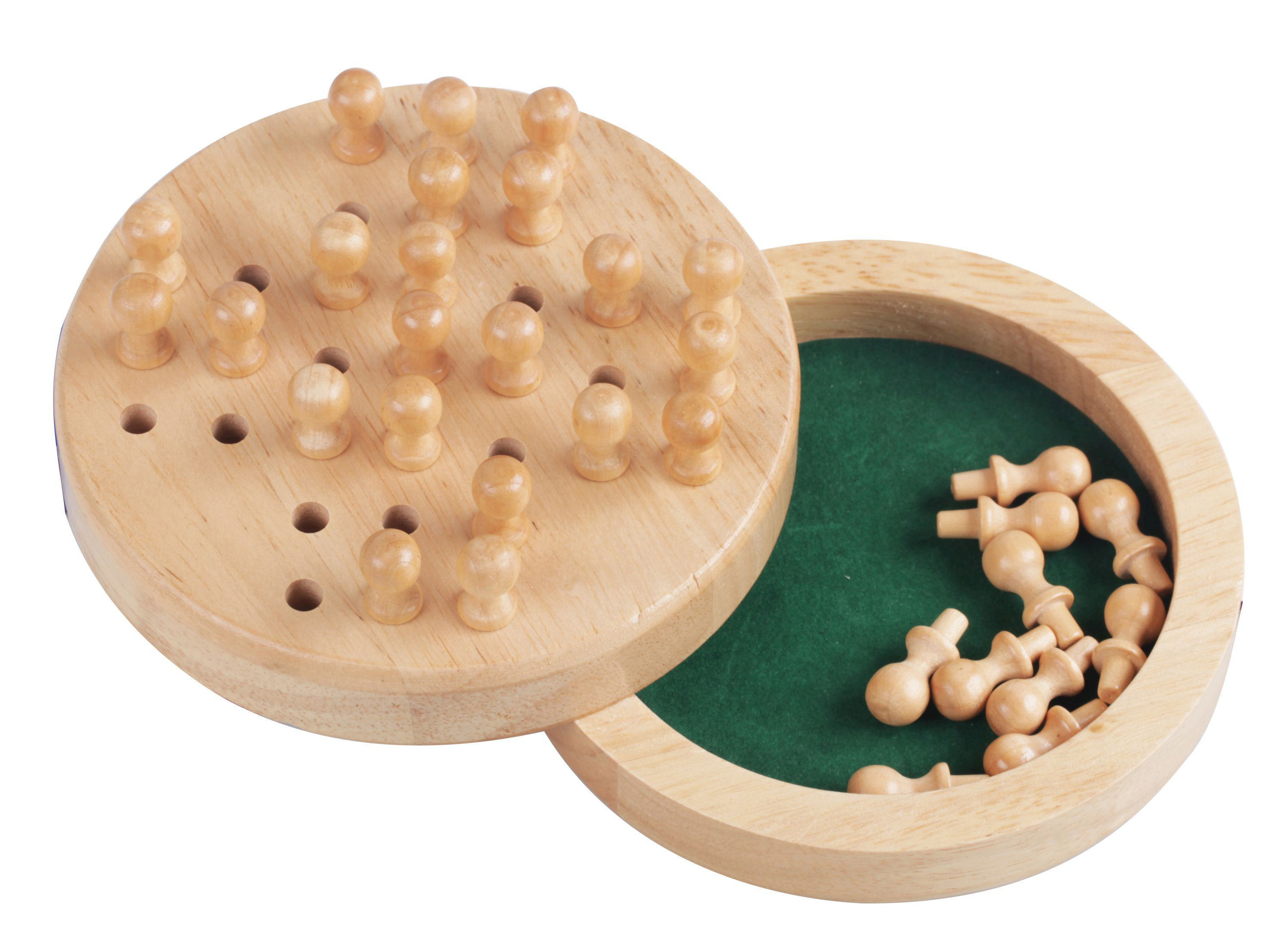 NATURAL GAMES NG Solitaire Holz 12cm Gesellschaftsspiel Mehrfarbig